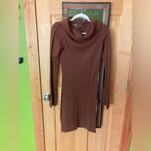 Prana sweater dress. Cowl neck.